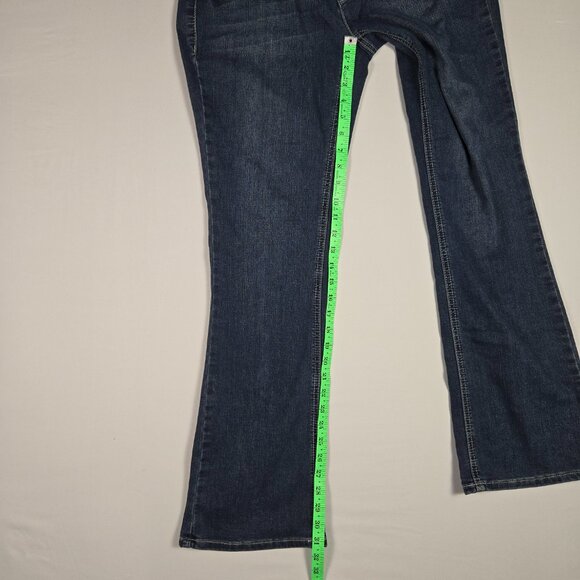 Earl Jean‎ Slim Boot Jeans Women’s 8 Lace Embellished Pockets Denim Blue - Picture 9 of 13